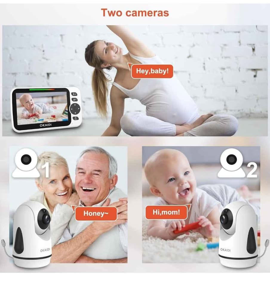 OKAIDI Video Baby Monitor with 2 Cameras - photo 5
