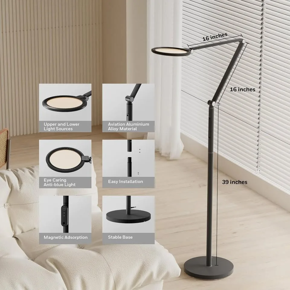Honeywell LED Floor Lamp - F01BK Sunturalux™ Eye Caring image indicator(2)
