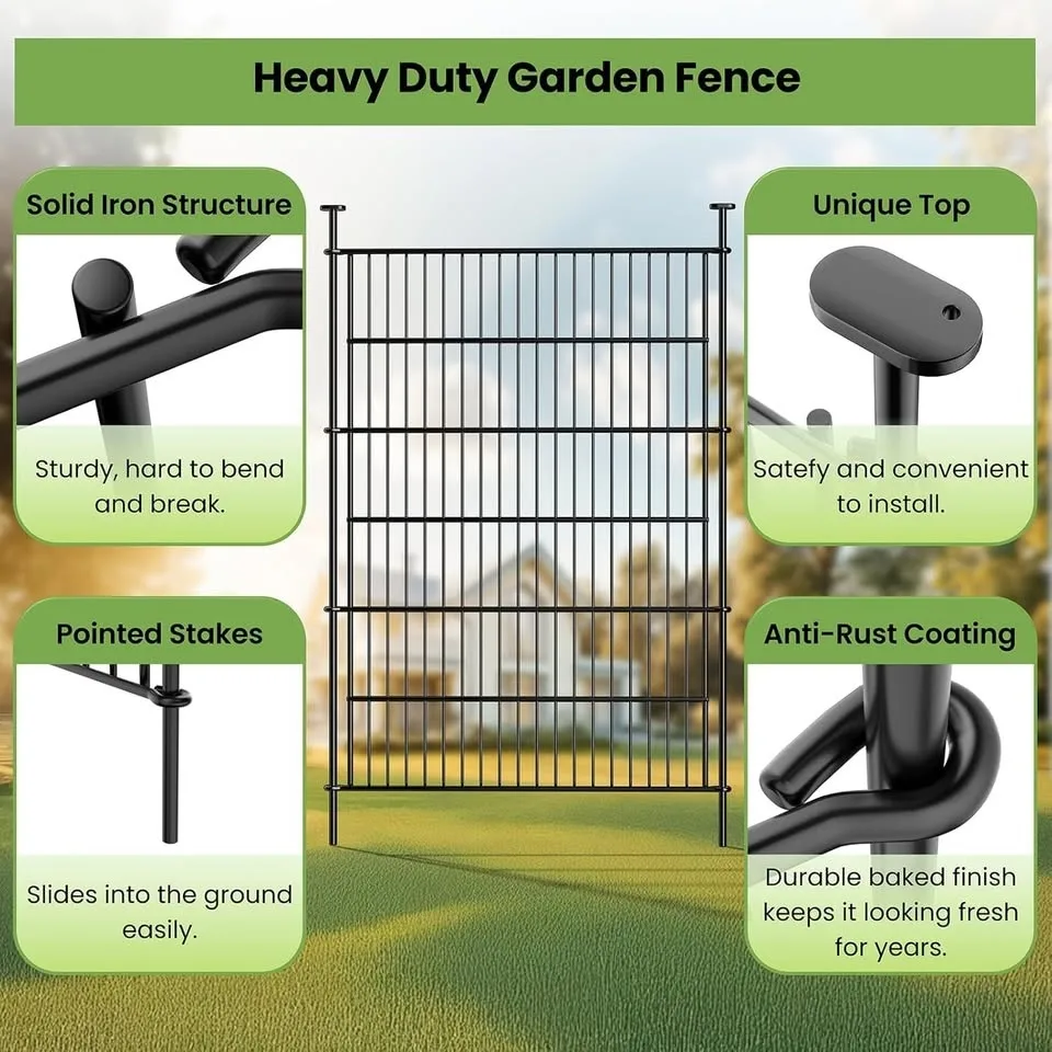 Garden Fence Panels with Gate 29ft(L) X 32in(H) image indicator(2)