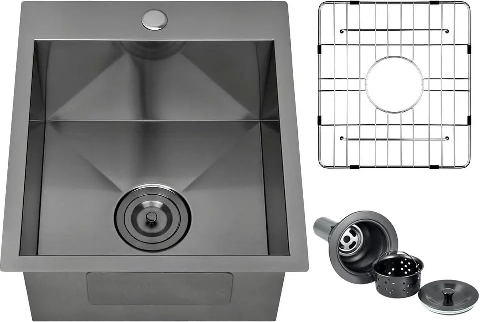 FRANIC Black Bar Sink Drop in Kitchen Sink