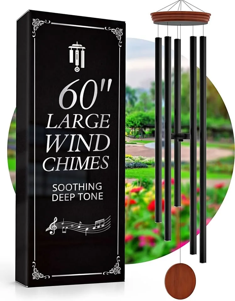 60" Extra Large Wind Chimes for Outside Deep Tone
