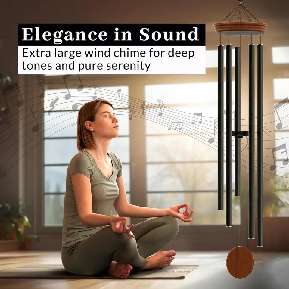 60" Extra Large Wind Chimes for Outside Deep Tone image indicator(2)