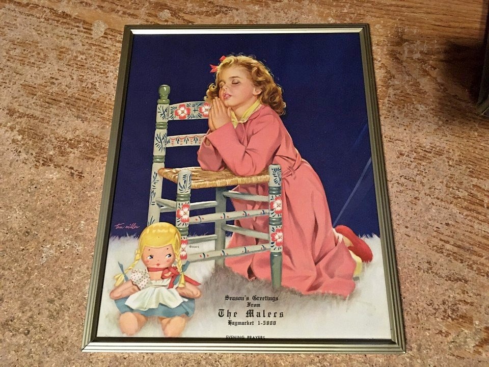 TOM MILLER EVENING PRAYERS ADVERTISING PICTURE 8 X 10 FRAMED