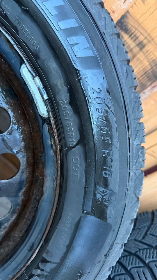 205/65R16 Michelin winter tires steel rims Toyota Camry winter p - photo 3
