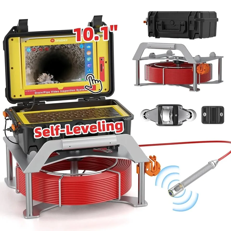 Sanyipace Sewer Camera – 7mm Stiff Cable Self-Leveling