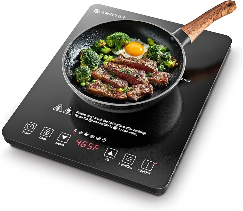 AMZCHEF Portable Induction Cooktop 1800W