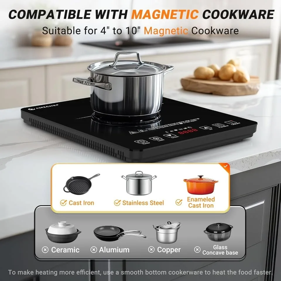 AMZCHEF Portable Induction Cooktop 1800W image indicator(4)
