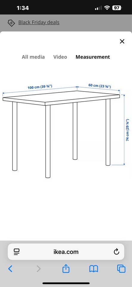 IKEA Linnmon/Adils table( work table / desk) - photo 2