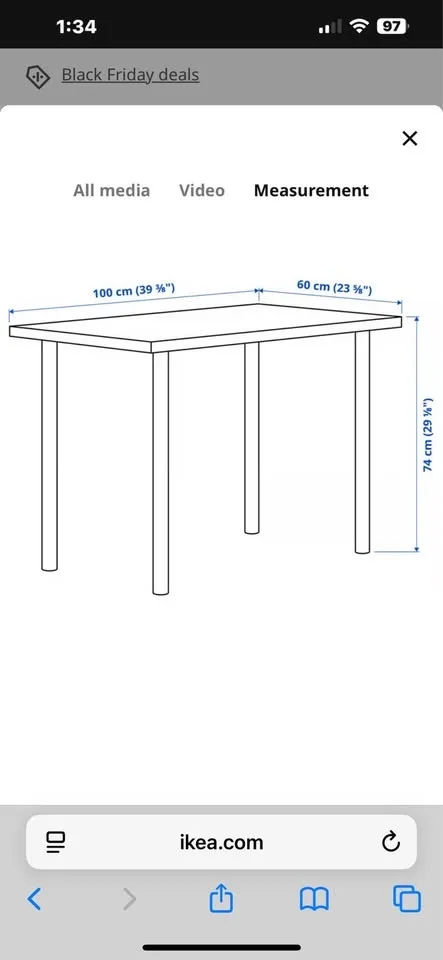 IKEA Linnmon/Adils table( work table / desk) image indicator(2)