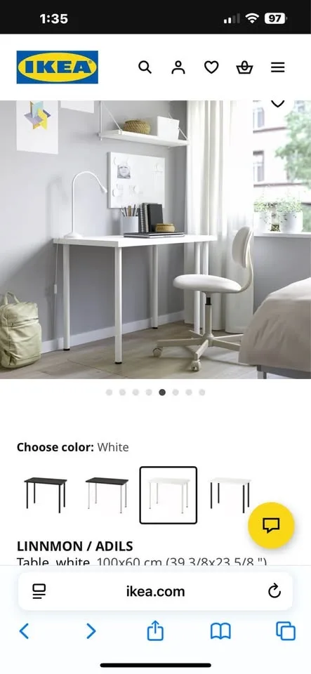 IKEA Linnmon/Adils table( work table / desk) image indicator(3)