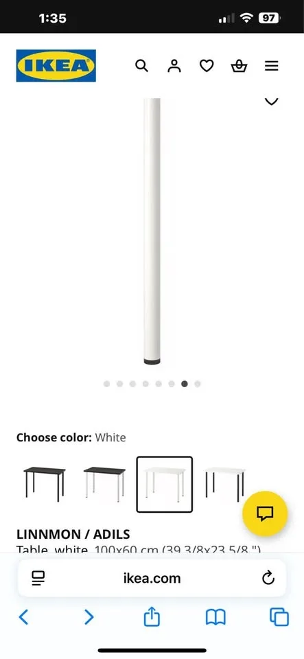IKEA Linnmon/Adils table( work table / desk) image indicator(4)