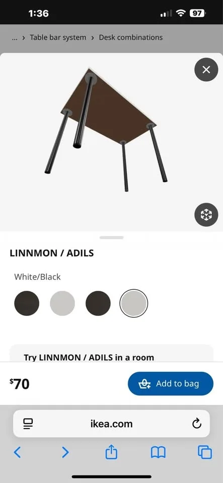 IKEA Linnmon/Adils table( work table / desk) image indicator(5)