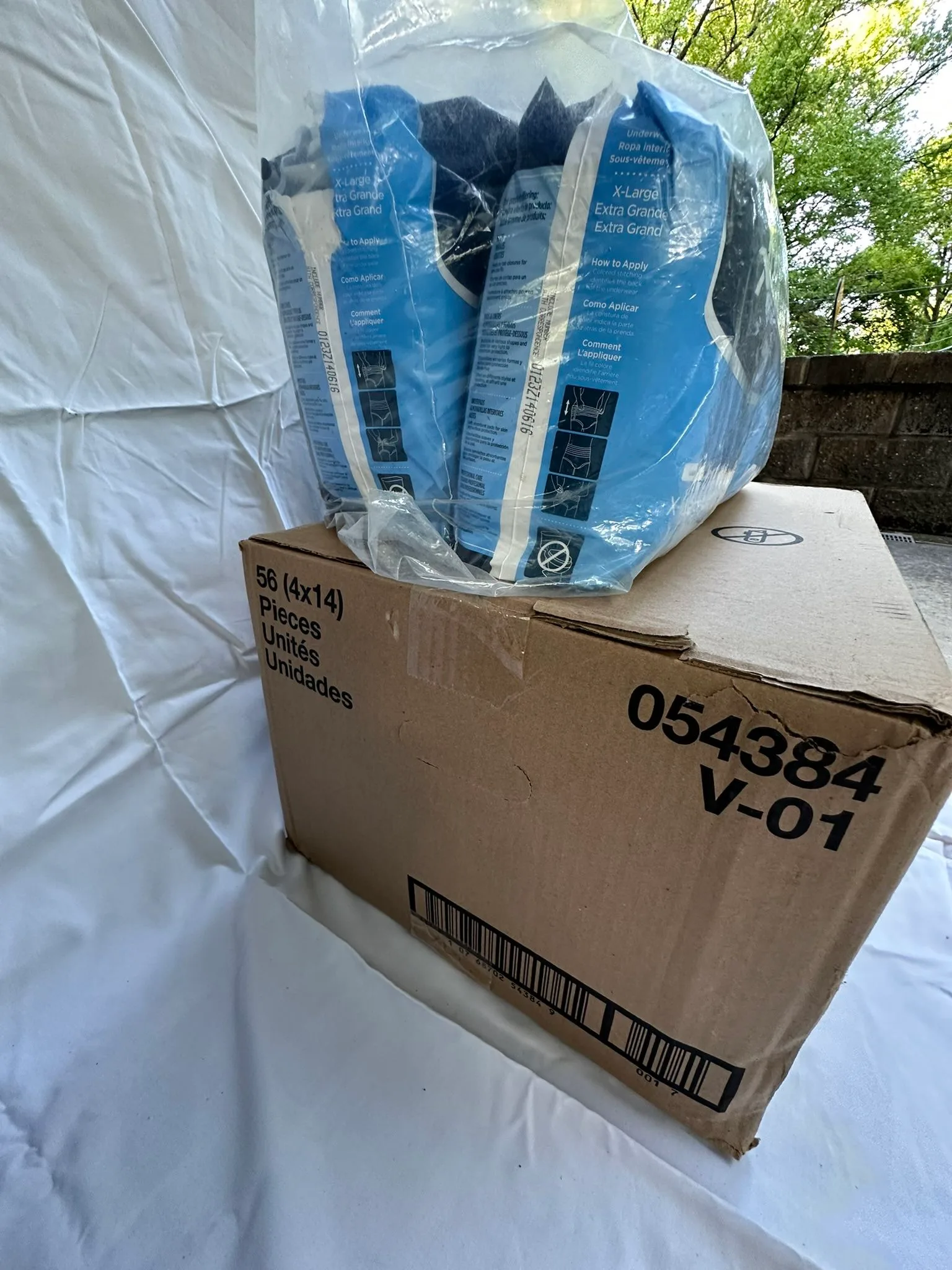 Attends XL 14-ct four packs unopened box 56 briefs #Cleanout image indicator(3)