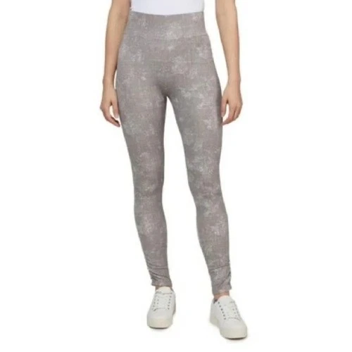 Mexx Women's Leggings Washed Tie Dye Ruched Gray Size Medium