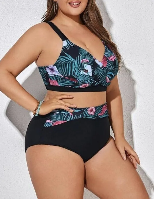 Hanna Nikole Tropical Print Women's Swimwear image indicator(3)