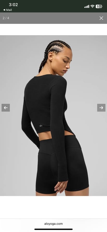 Alo Ribbed Stardust Long Sleeve - photo 2