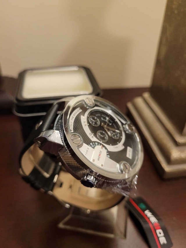 New Dual Time Zone Black Weide Diesel Men’s Fashion Watch - photo 4