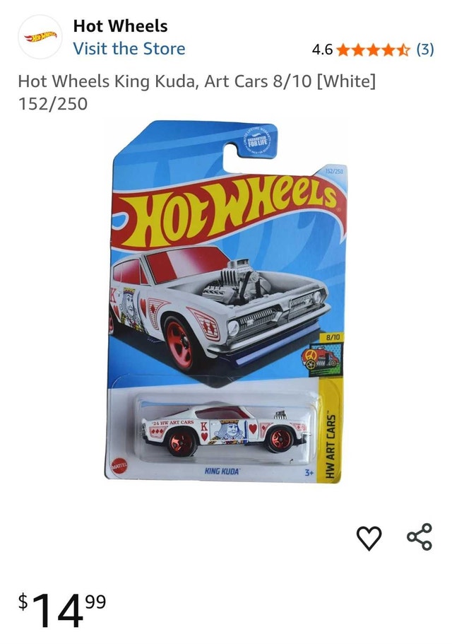 White 1969 Mattel Plymouth Barracuda Hot Wheels
