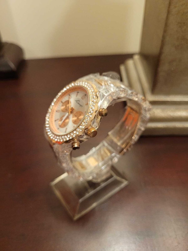 Brand New Women's Rose Gold with Diamond Crystal Accents Watch - photo 3