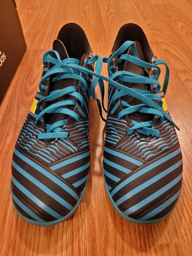 Men's US 10 Adidas Nemeziz 17.4 Blue Indoor Soccer Shoes - photo 4
