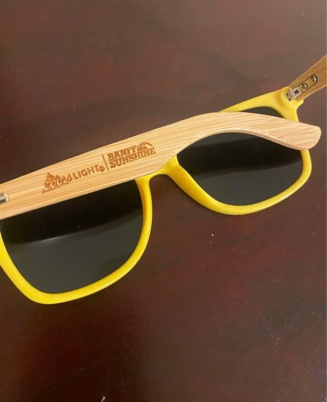 Yellow Banff Sunshine Wooden Bamboo Sunglasses - photo 5