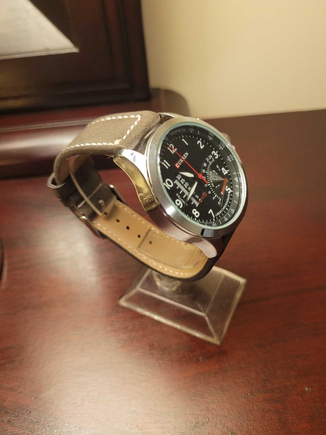 New Men's Black Curren Dual Time Zone Watch - photo 3