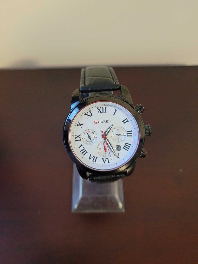 New Men's Curren White Roman Dial Fashion Watch - photo 2