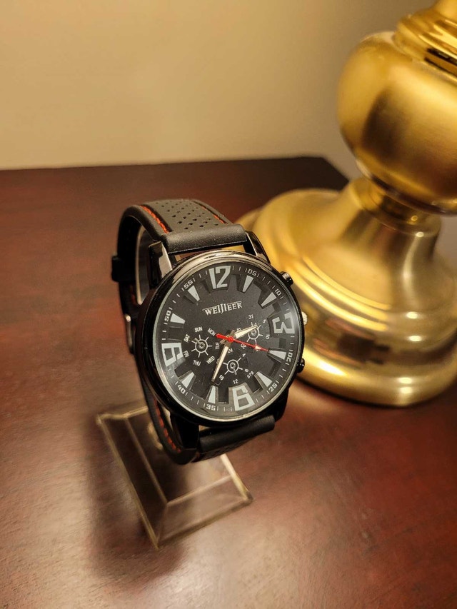 Brand New Men's Weijieer Black Analog Watch - photo 4