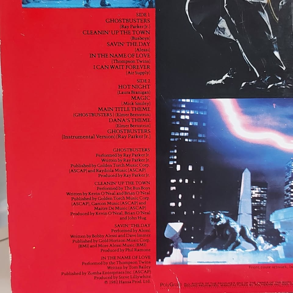 GHOSTBUSTERS original soundtrack vinyl record LP (Rare) - photo 4