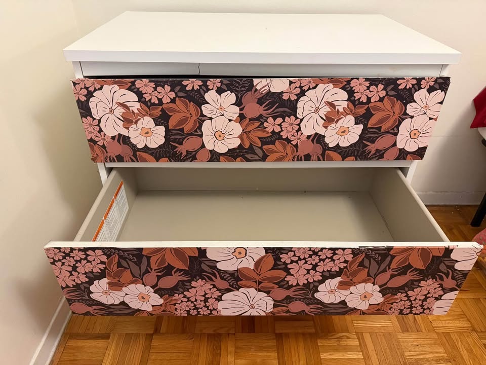 🌸 3-Drawer Dresser – Floral Wrapped (Removable) - photo 2