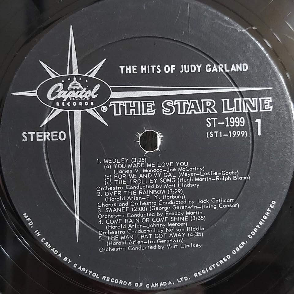 The Hits of Judy Garland vinyl record LP by Capital Records - photo 5