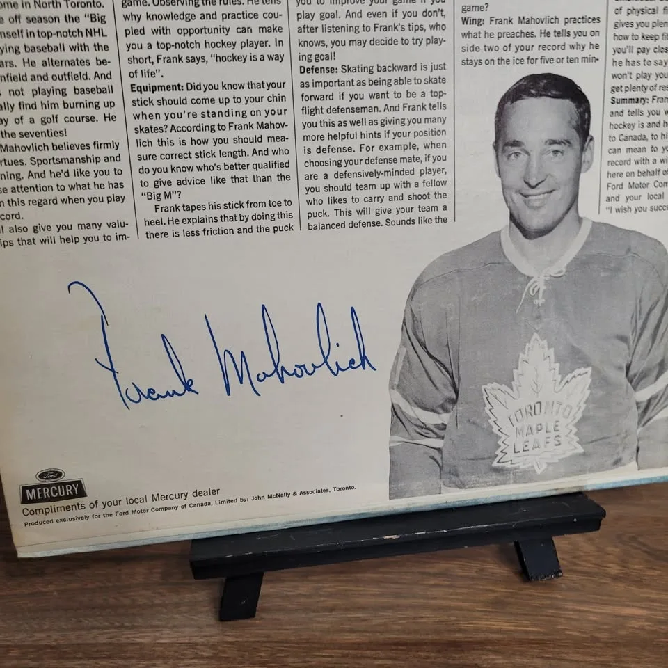 Frank Mahovlich "All My Hockey Secrets" Record LP image indicator(4)