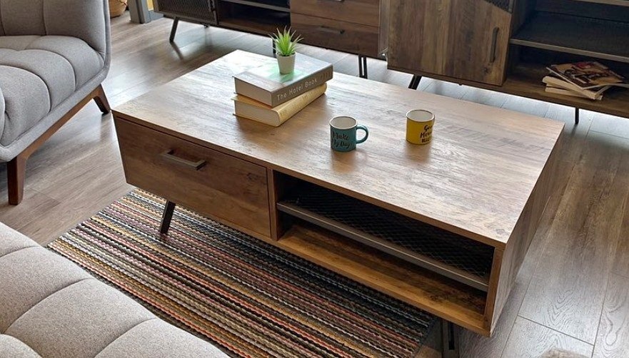 New! Solid Wood Coffee Table, Sealed in Box