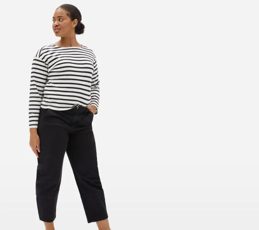 Everlane The Mariner Tee - Black / White image indicator(2)