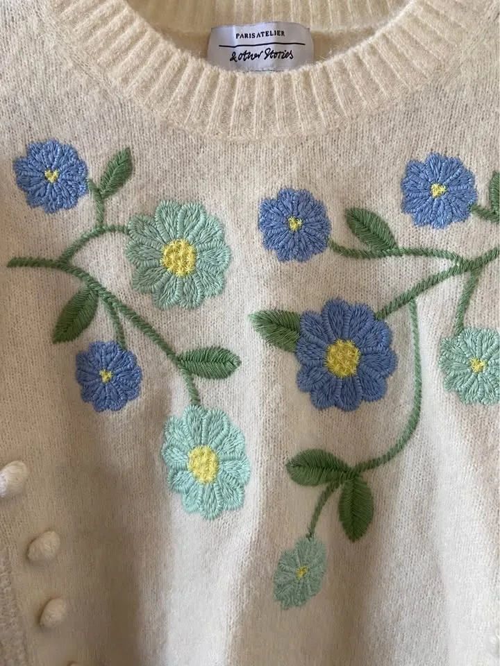 Other stories embroidered sweater image indicator(2)