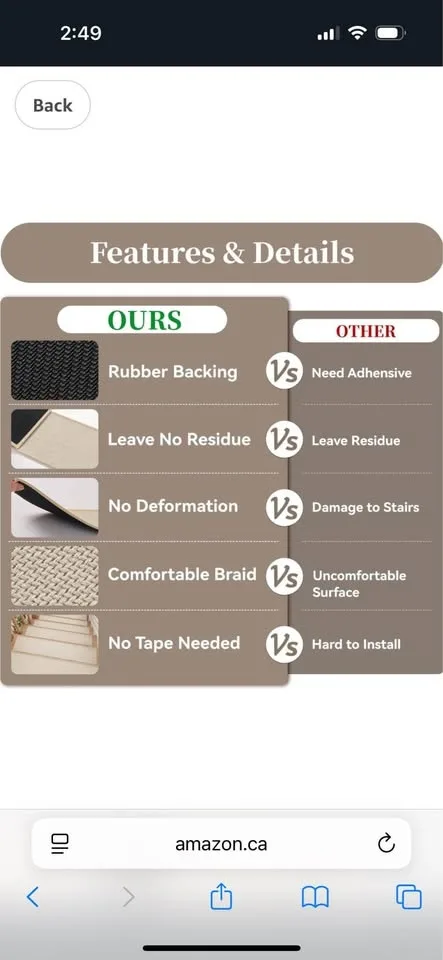 Brand new MontVoo Stair-Treads Non Slip 15PCS image indicator(4)