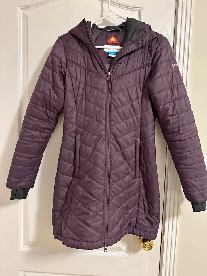 Long Purple Columbia Omniheat Coat - Size XS/S