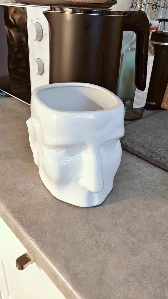 White Face Vase