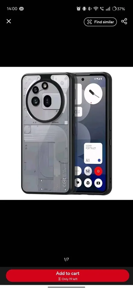 Nothing Phone 3A Pro Clear & Black Case image indicator(2)