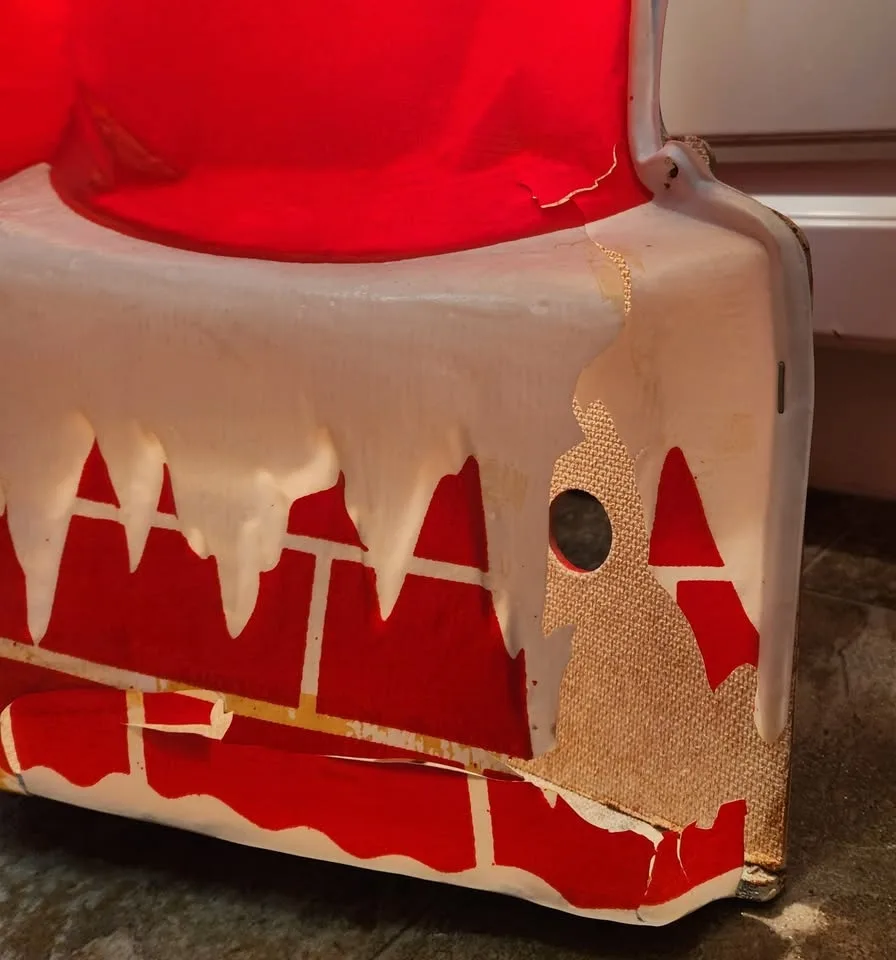 Vintage NOMA 1950s Blow Mold Santa in Box - Lights Up image indicator(8)