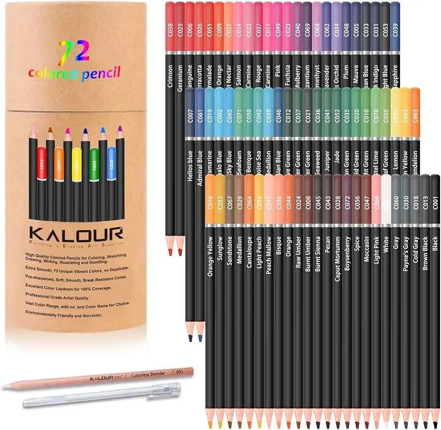 72Pc Coloured pencil set BRAND NEW image indicator(5)