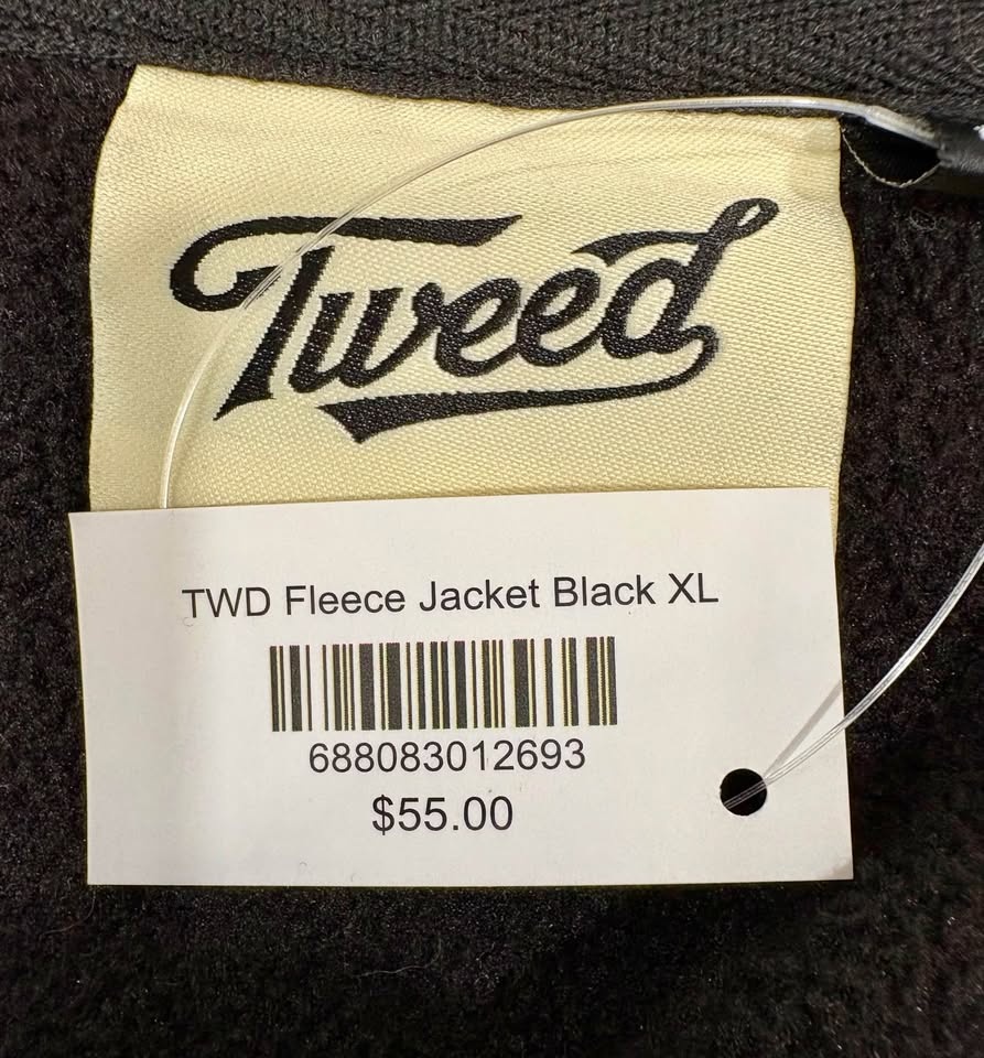 Black Tweed Branded Fleece Jacket - M L XL available - photo 4