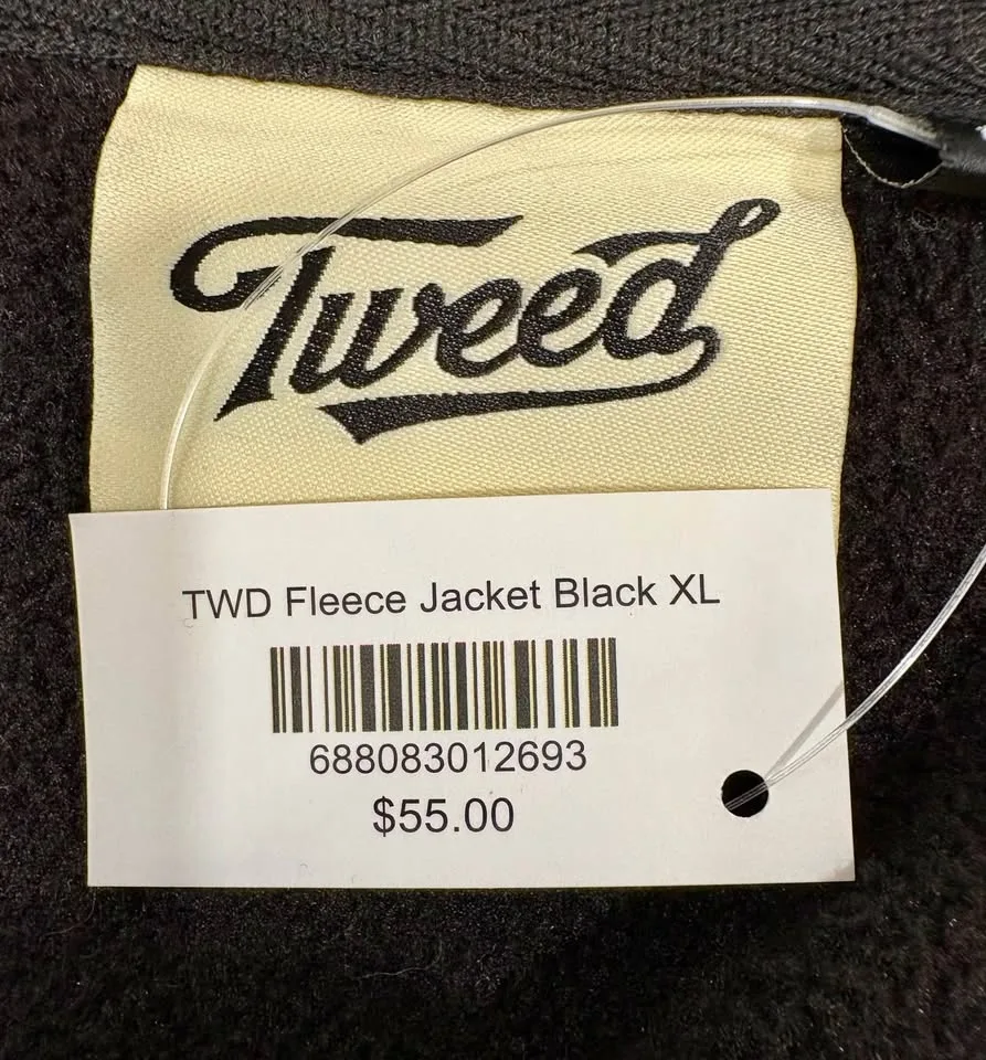 Black Tweed Branded Fleece Jacket - M L XL available image indicator(4)