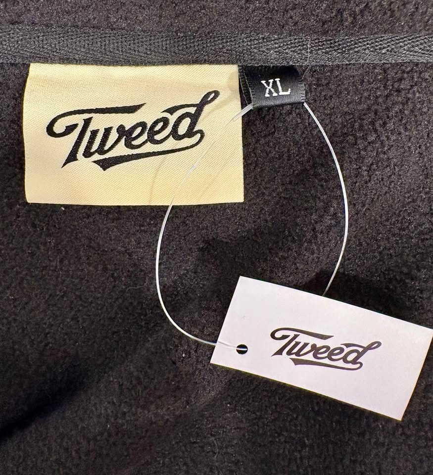 Black Tweed Branded Fleece Jacket - M L XL available - photo 5