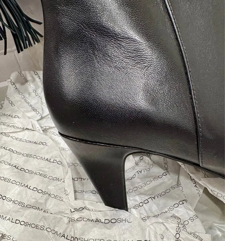 Nine West black leather boots - Sz 7M image indicator(6)