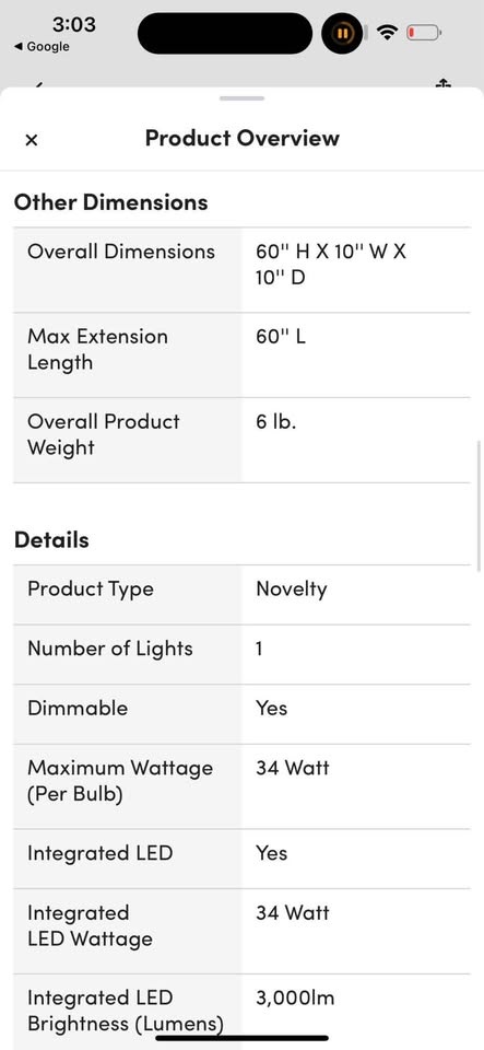 60" Led Novelty Floor Lamp Dimmable Floor Lamps - photo 4