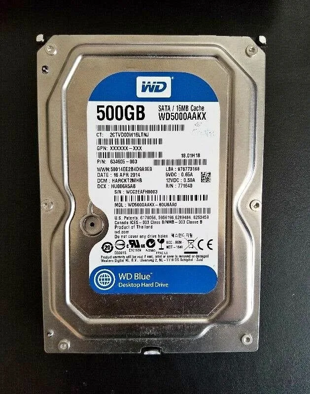 Western Digital internal hard drive (HDD)