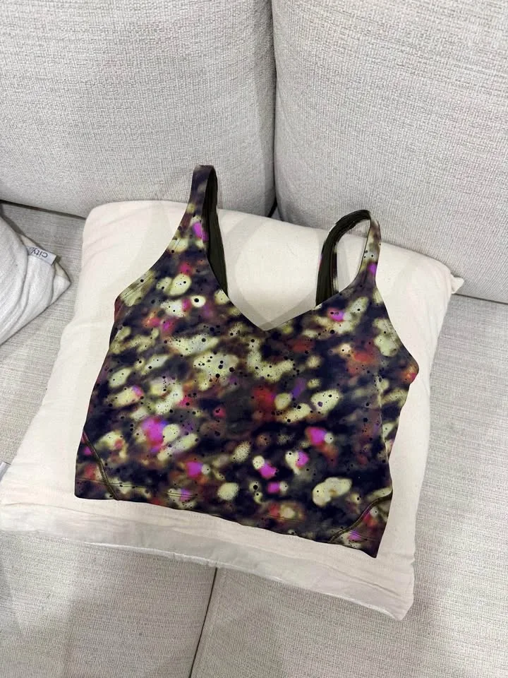 Lululemon Align Tank Top Soft Focus Splatter Green Multi SFS2 Si