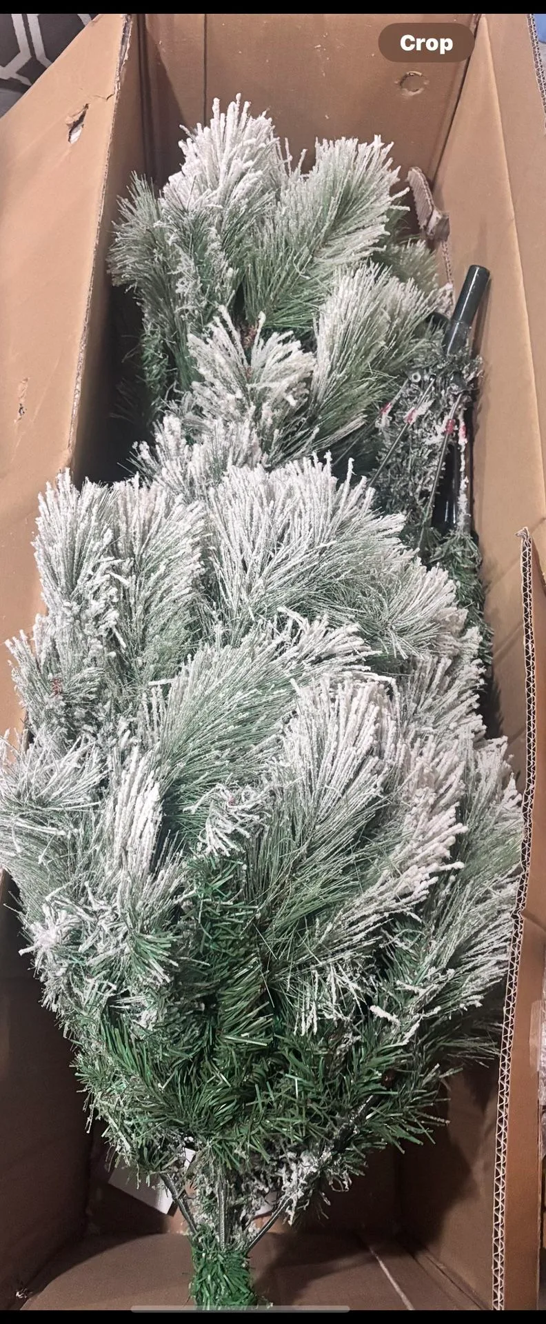 Costway 6FT Flocked Christmas Tree image indicator(8)