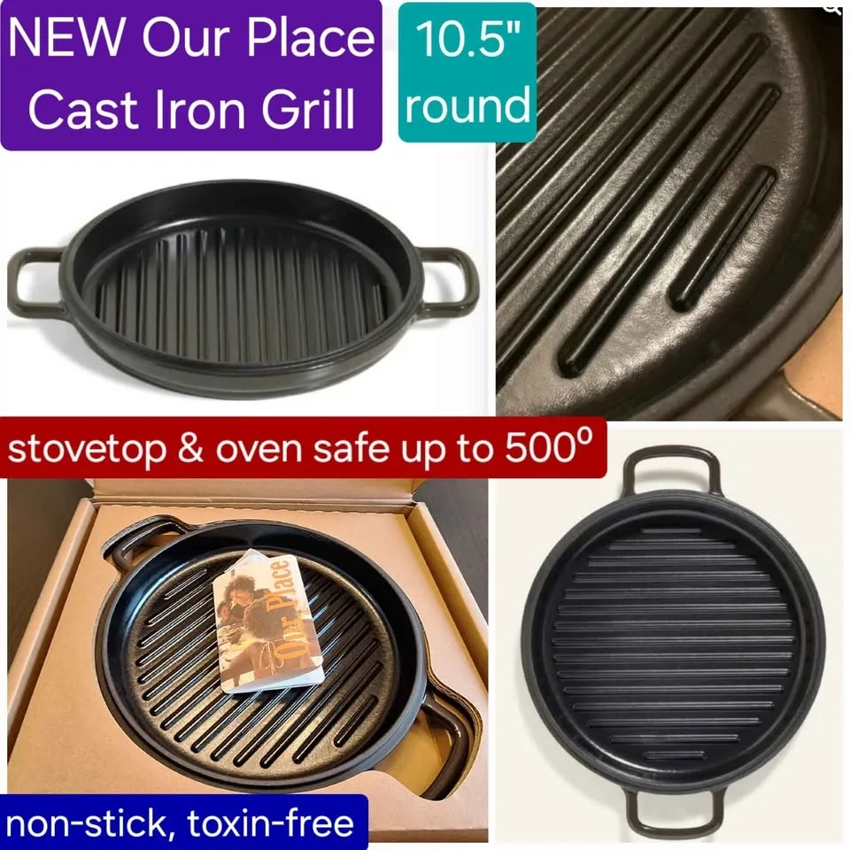 NEW Our Place Cast Iron Grill - still wrapped in box image indicator(2)
